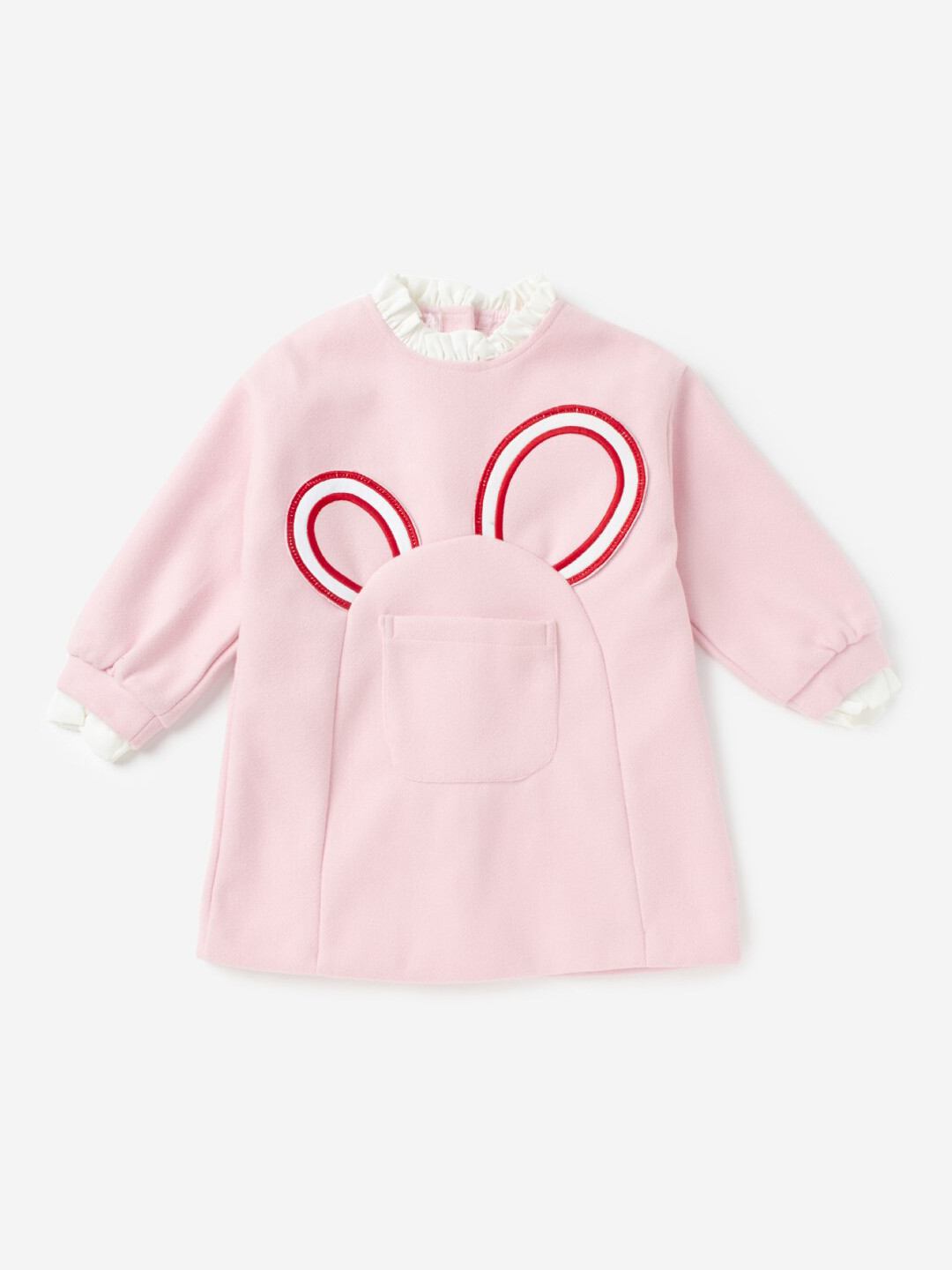 

Hopscotch Girls Pink & Red Printed Over Coat
