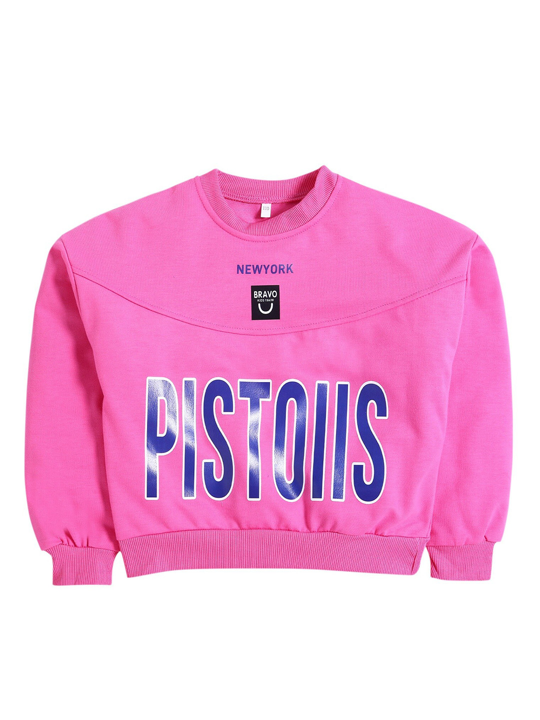 

Hopscotch Boys Pink & Blue Typography Printed Sweatshirt