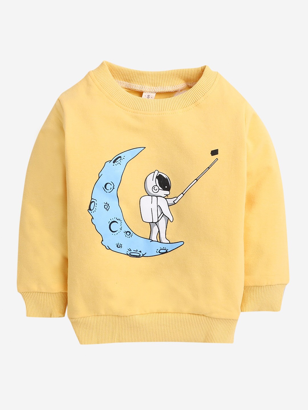 

Hopscotch Boys Yellow Printed Sweatshirt