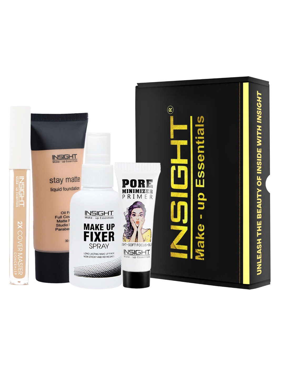 

INSIGHT 4 Pcs Makeup Kit & Cosmetics Pouch, Multi