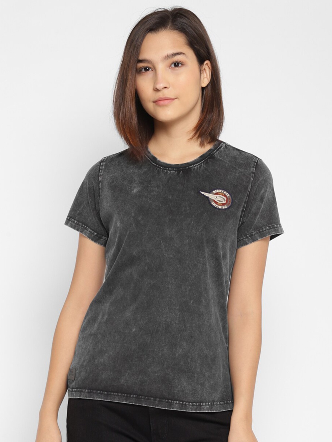 

Royal Enfield Women Black T-shirt