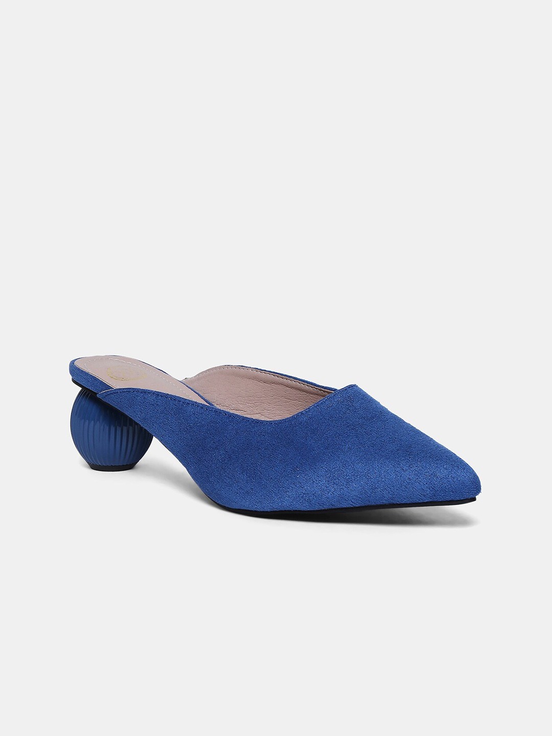 

20Dresses Blue PU Work Block Mules