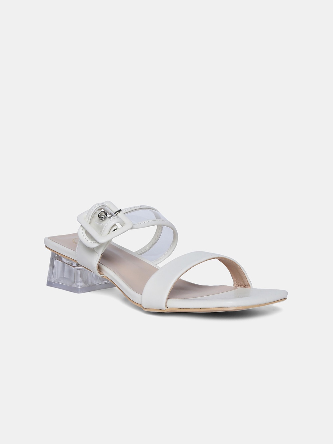 

20Dresses White Printed PU Party Comfort Gladiators with Buckles