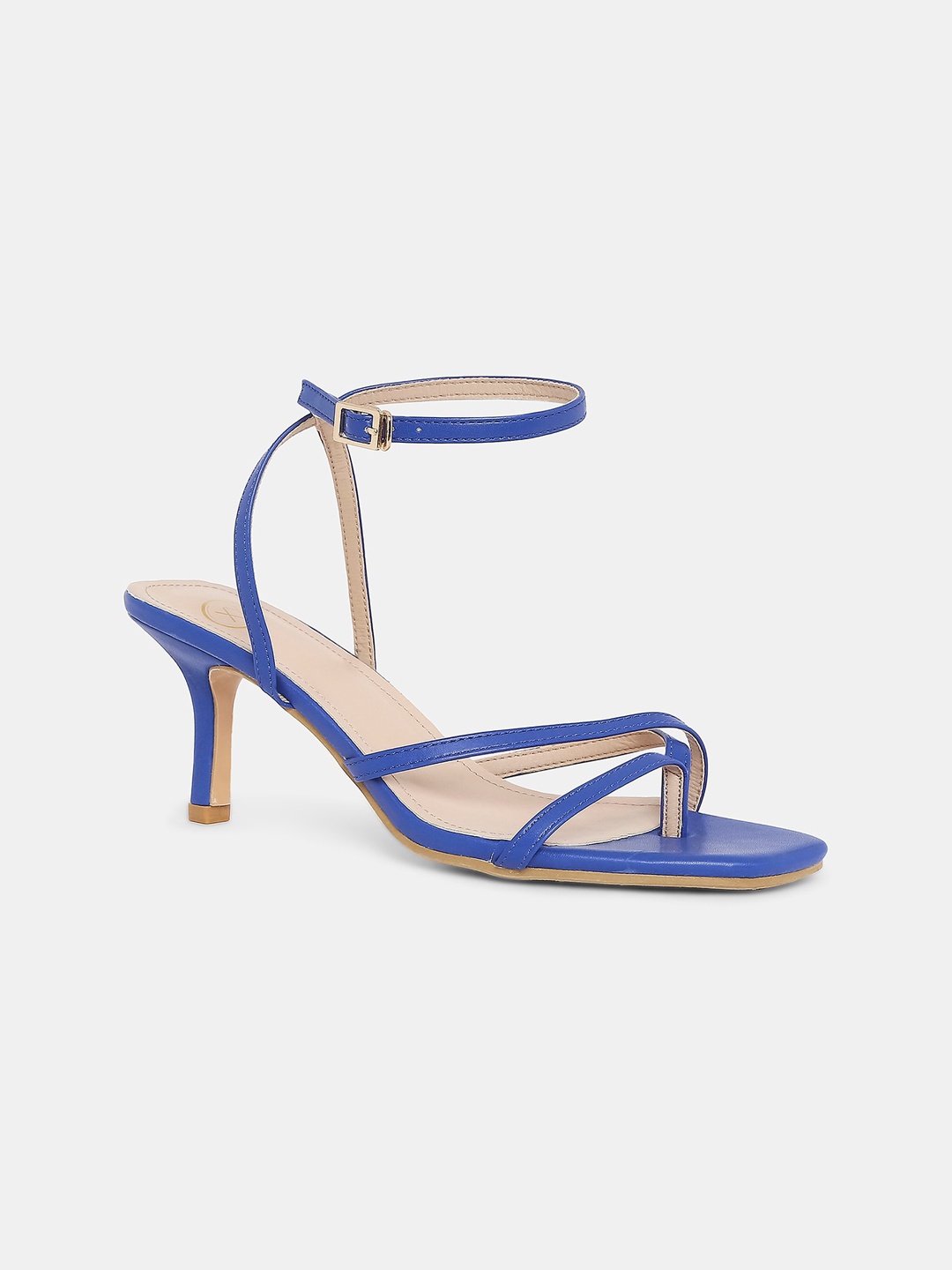 

20Dresses Blue Solid Party Sandals with Buckles