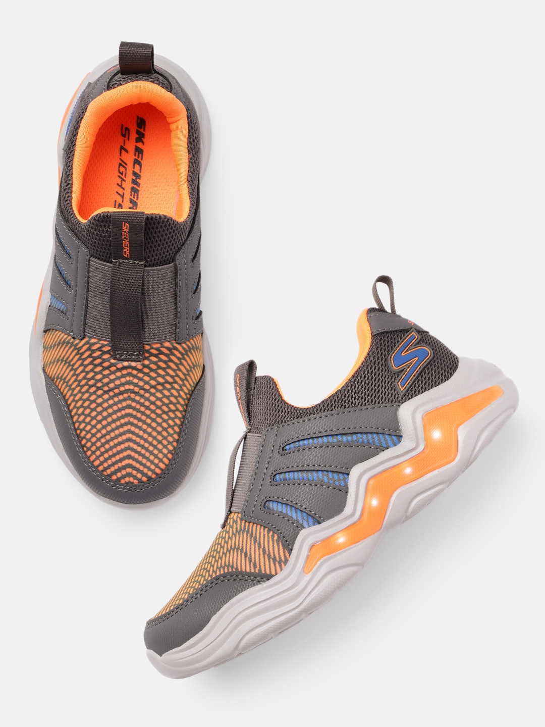 

Skechers Boys Grey & Orange Erupters IV - Zandor Sneakers