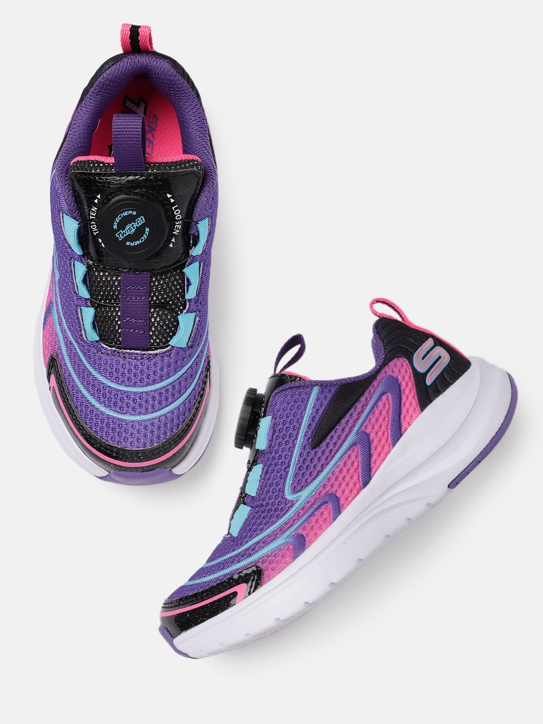 

Skechers Girls Purple Textured Ultra Groove Swirly Fun Regular Sneakers