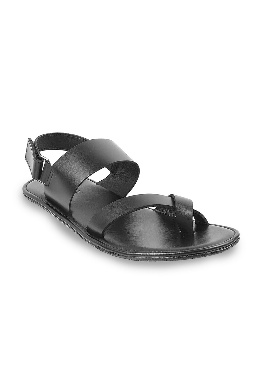

Metro Men Black Leather Comfort Sandals