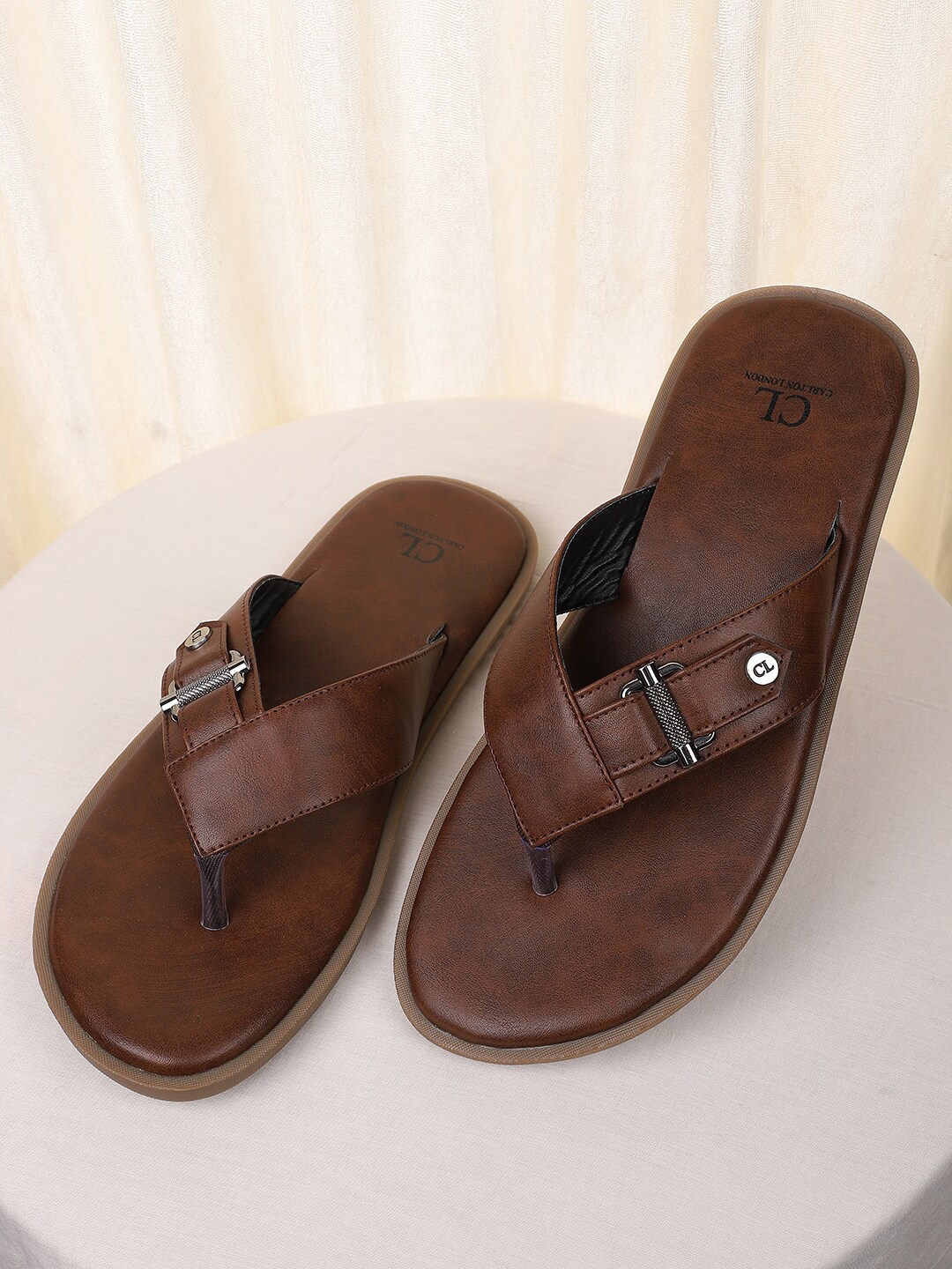 

Carlton London Men Brown Comfort Sandals