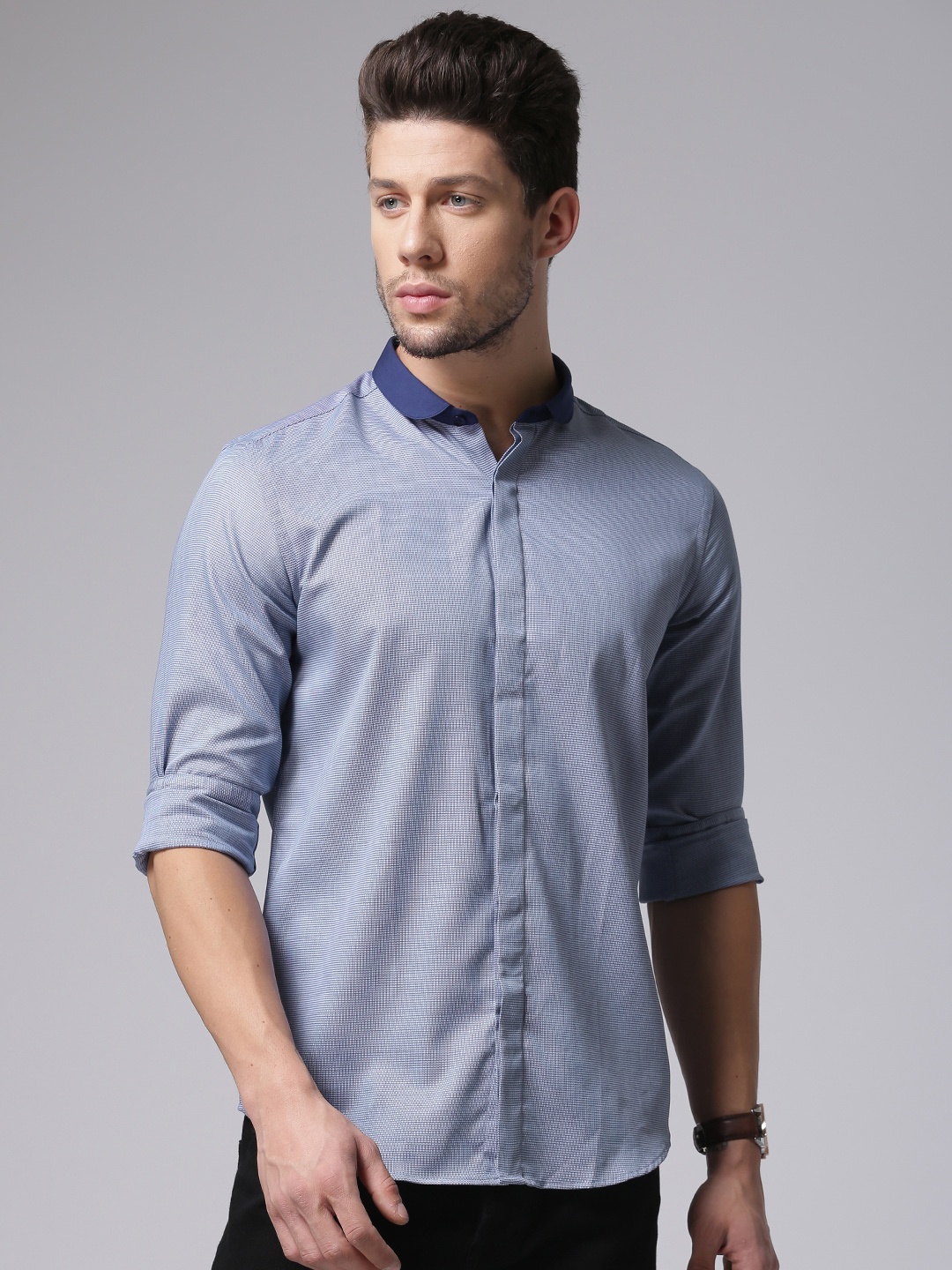 

True Blue Men Blue Regular Fit Casual Shirt