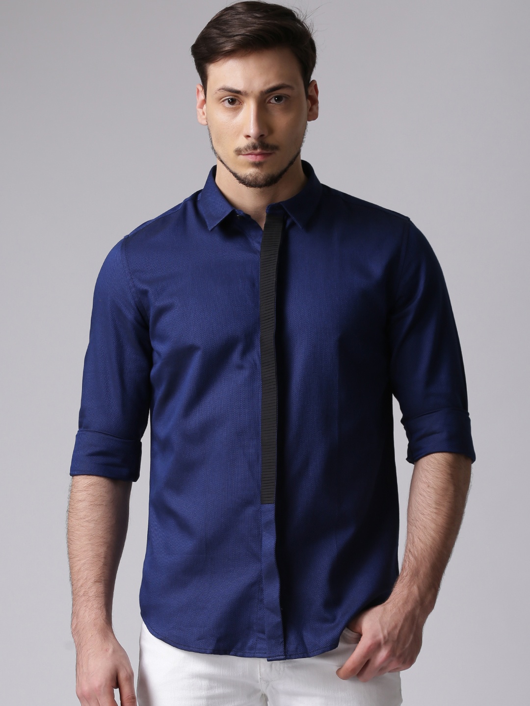 

True Blue Men Blue Casual Shirt