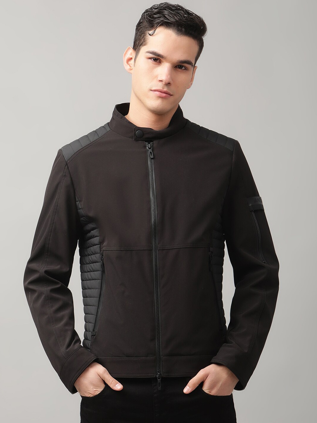 

Antony Morato Men Black Biker Jacket