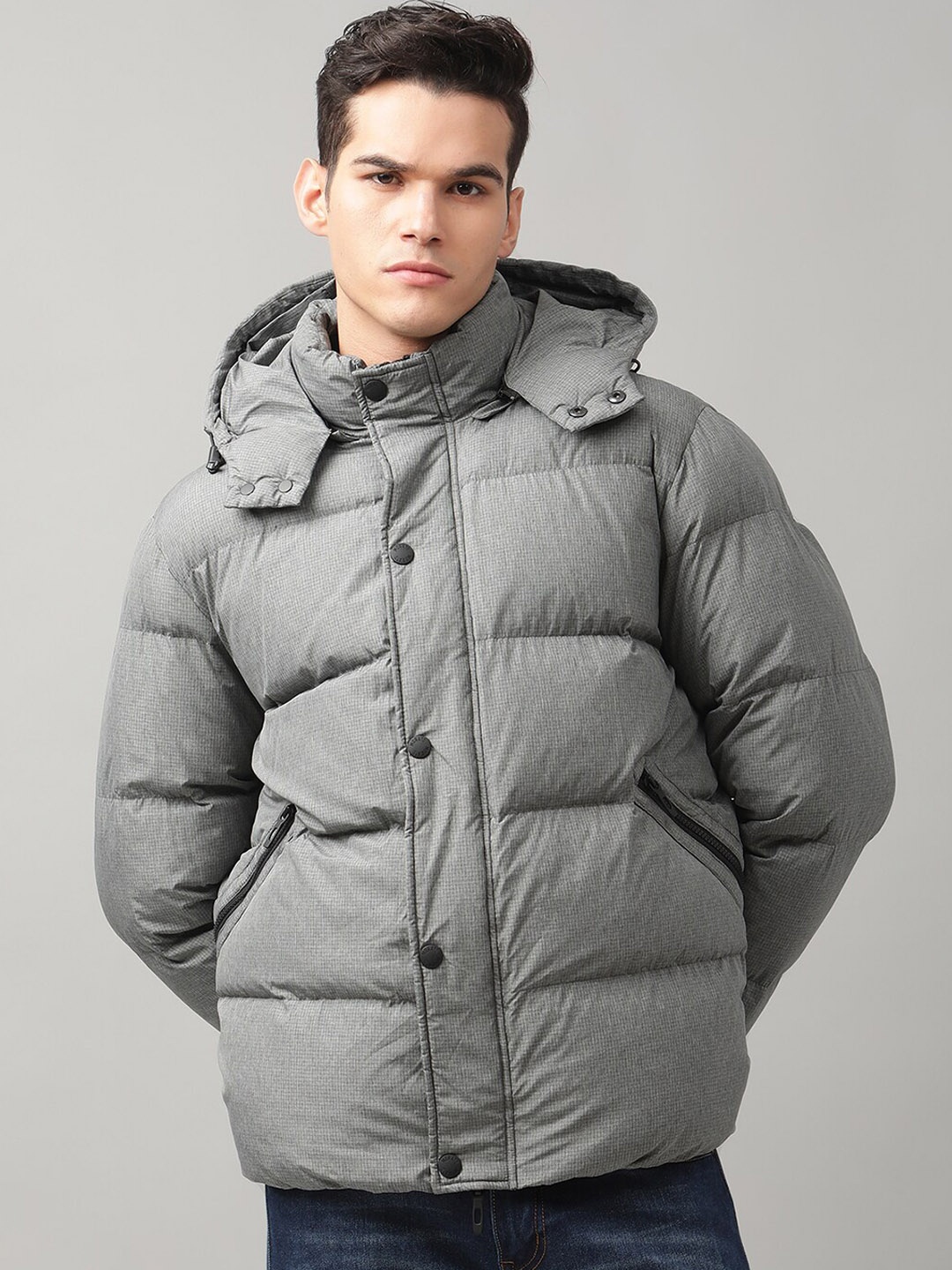 

Antony Morato Men Grey Solid Puffer Jacket