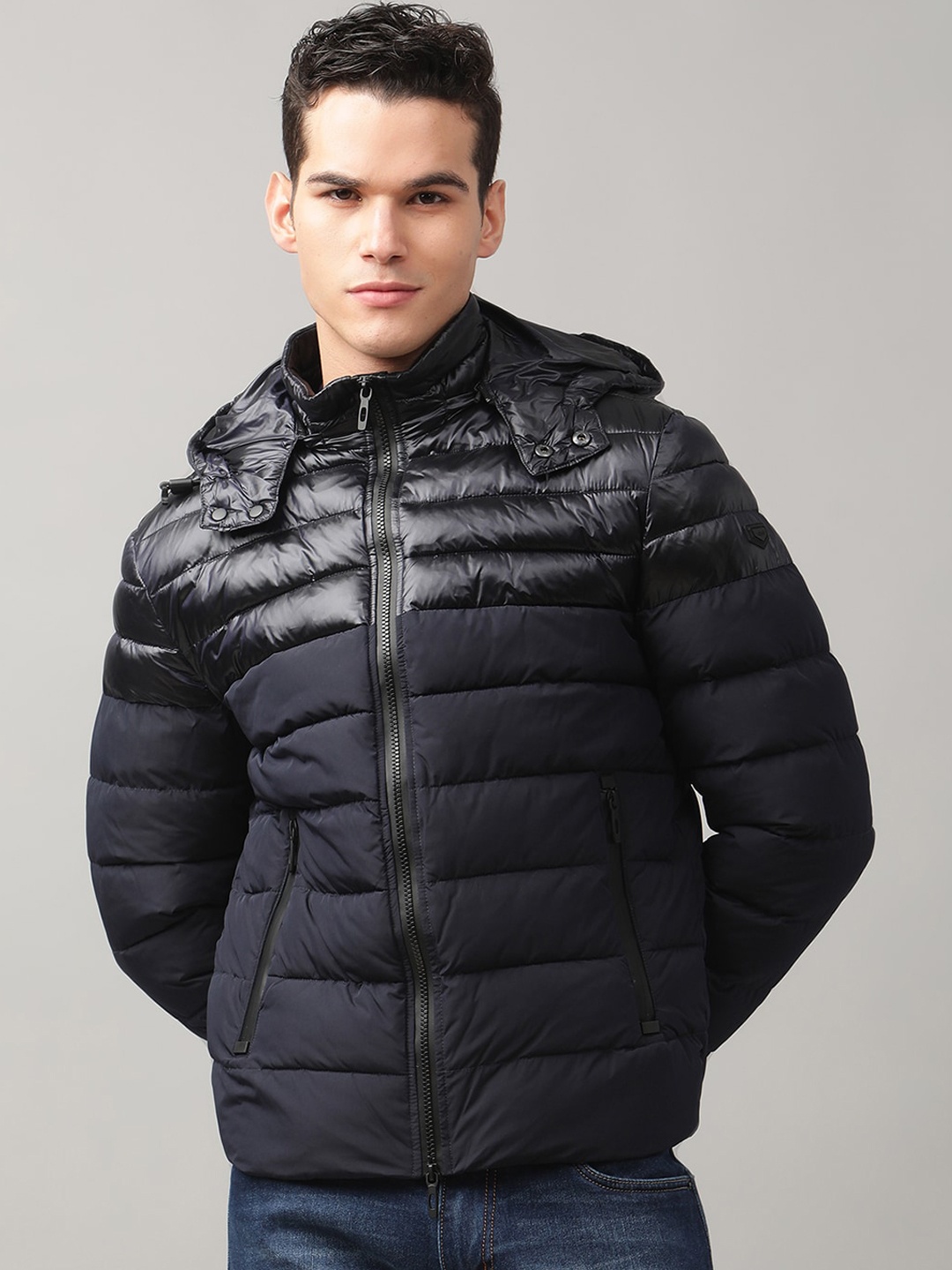 

Antony Morato Men Blue Padded Jacket