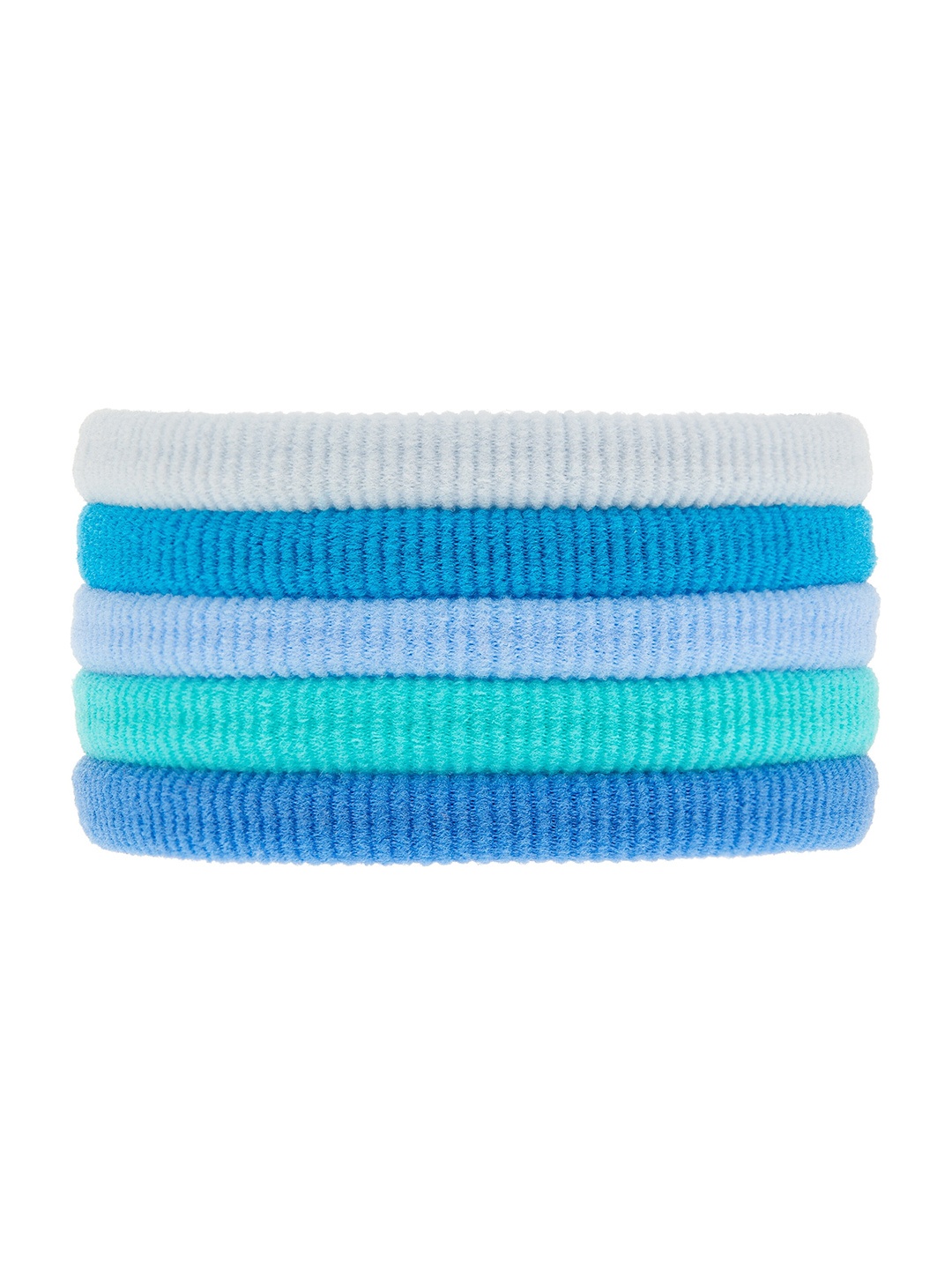 

Accessorize London Women Set Of 5 Blue Pony Tail Holders