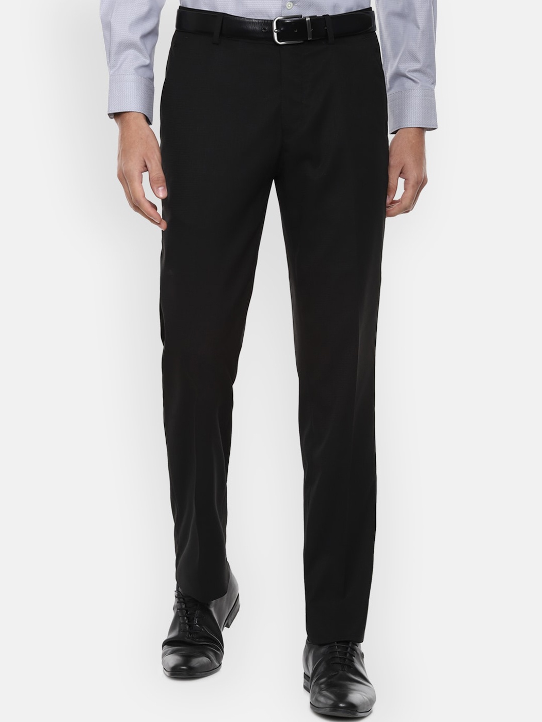 

Louis Philippe Men Black Formal Trousers