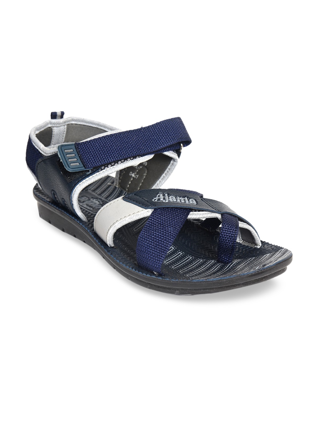 

Ajanta Men Blue & White Solid Sports Sandal