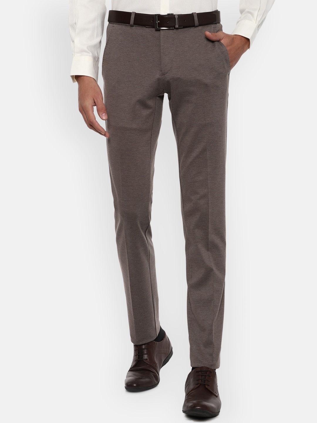 

Van Heusen Men Brown Slim Fit Formal Trousers