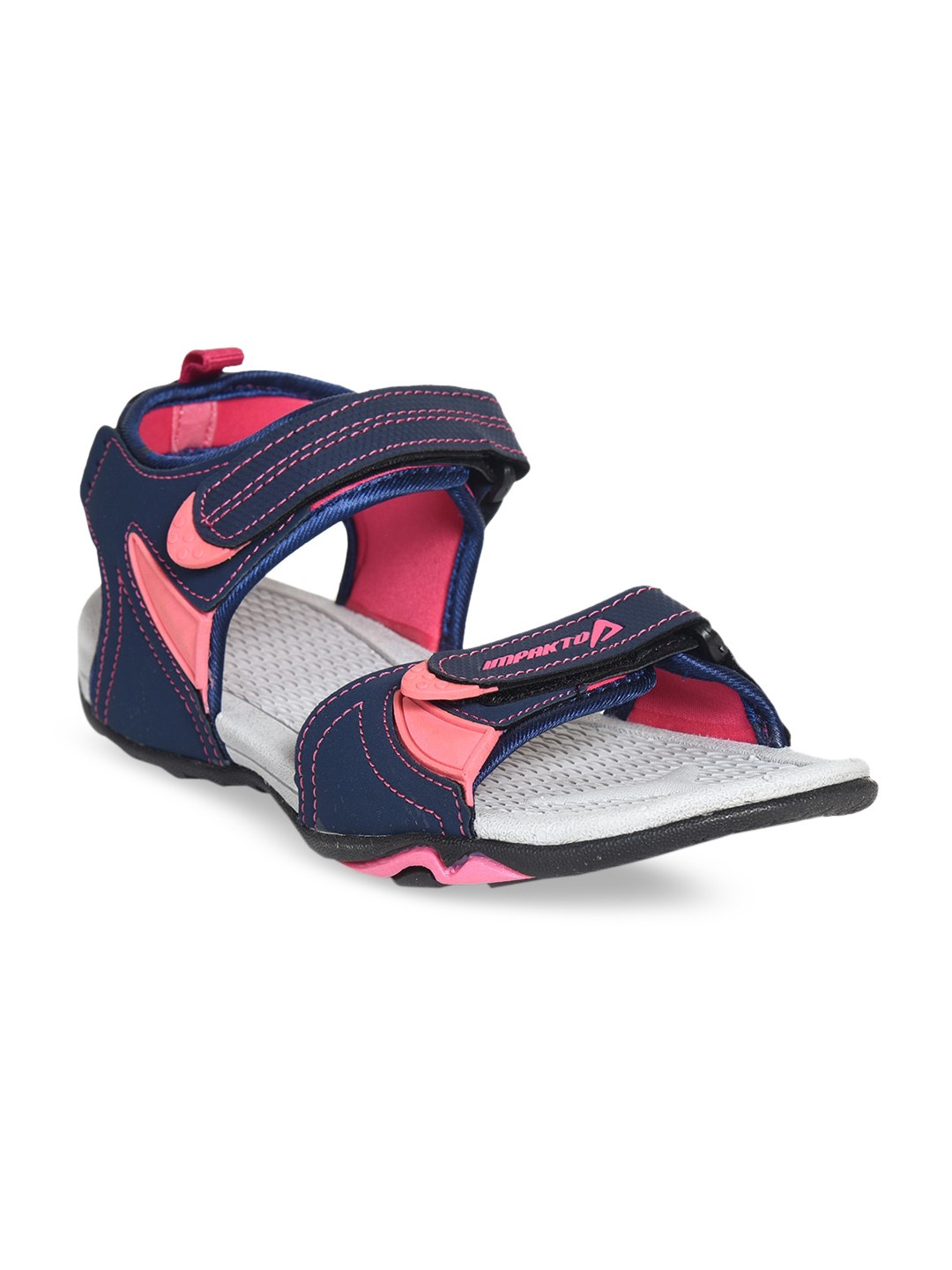 

IMPAKTO Women Blue & Pink Solid Sports Sandals