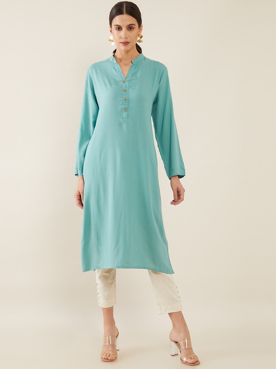 

Soch Women Green Straight Kurta