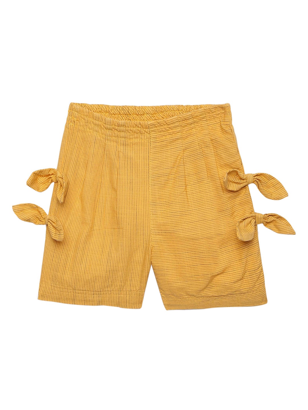 

UNDER FOURTEEN ONLY Girls Yellow Solid Shorts