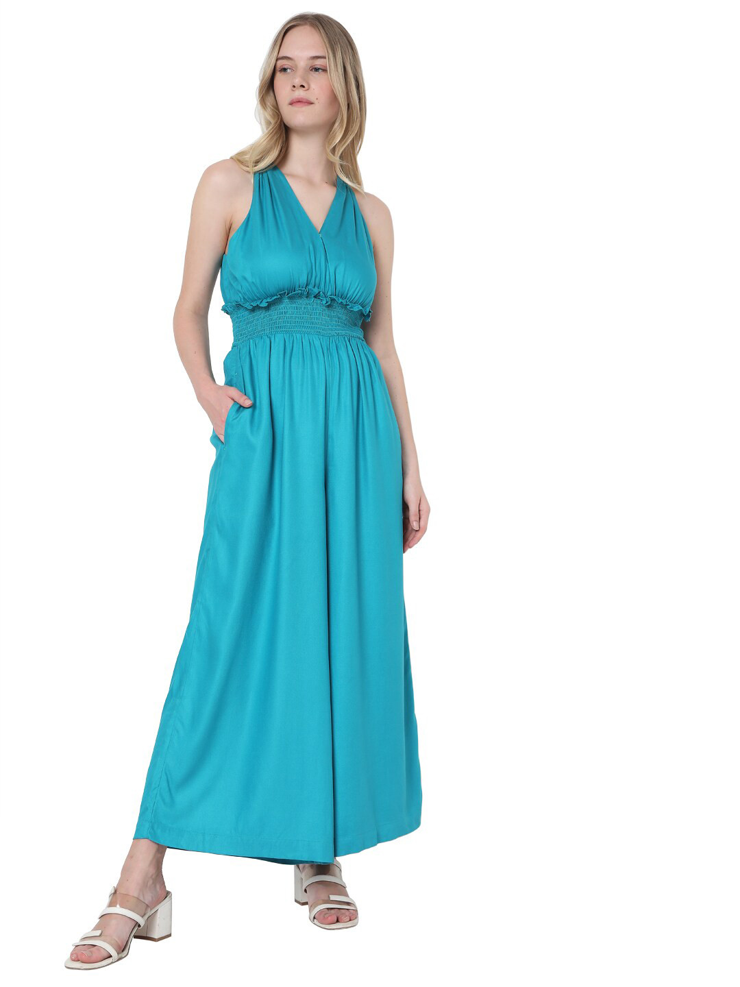 

Vero Moda Women Blue Solid Jumpsuit
