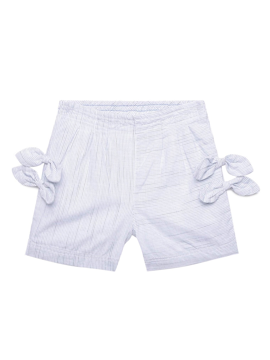 

UNDER FOURTEEN ONLY Girls Off White Striped Hot Pants
