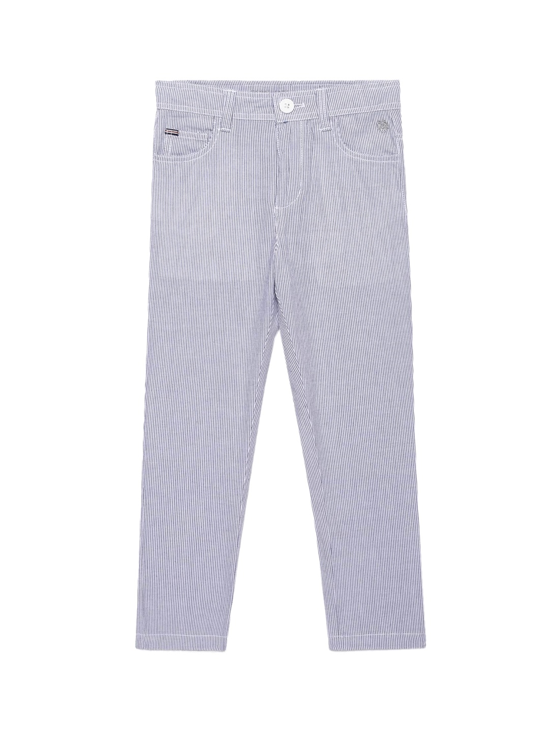 

UNDER FOURTEEN ONLY Boys Grey Striped Trousers