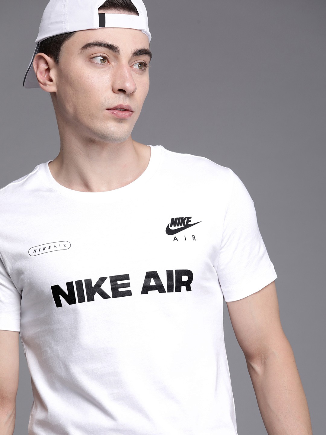 

Nike Men White Typography Printed AIR T-shirt
