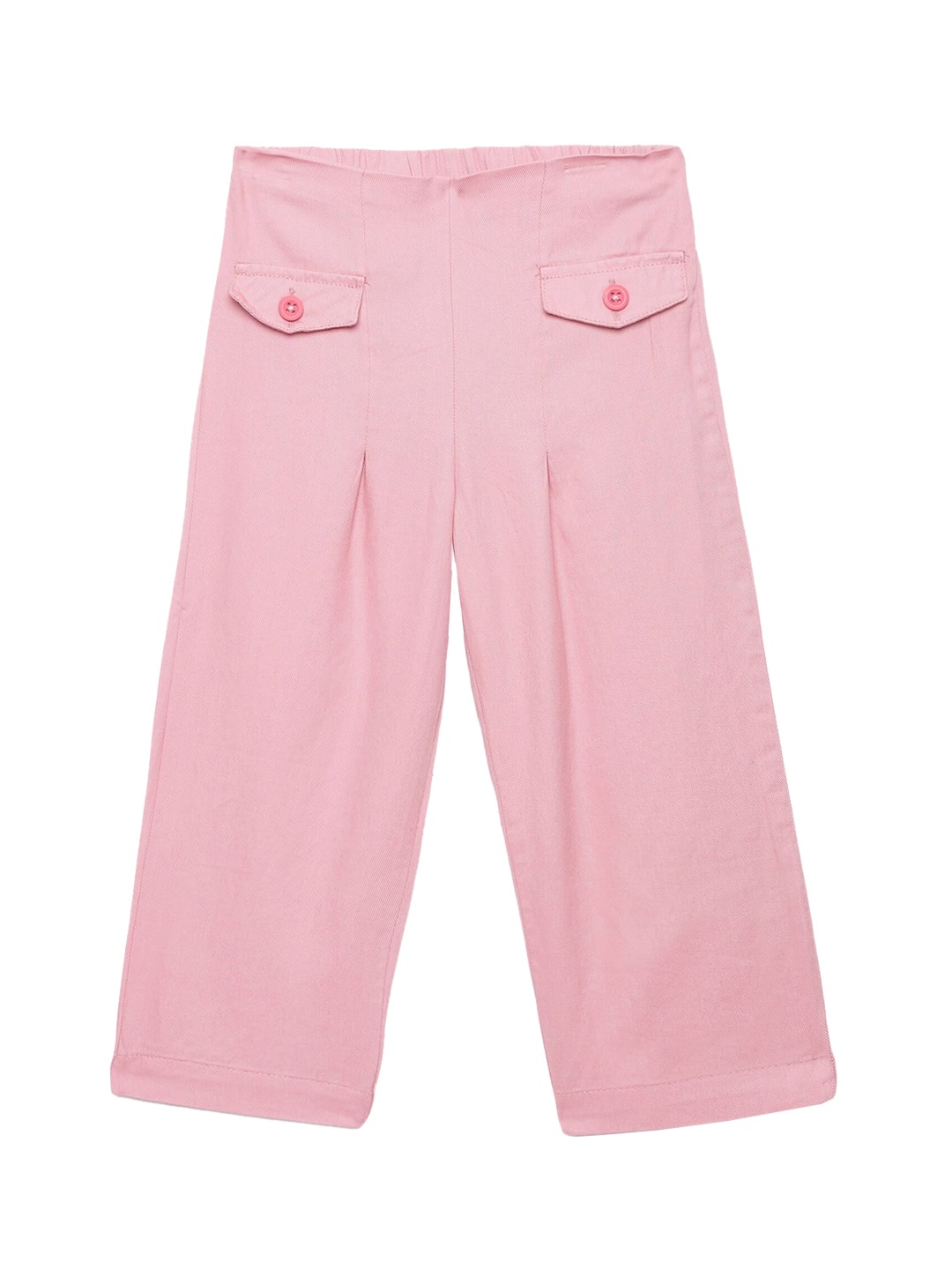 

UNDER FOURTEEN ONLY Girls Solid Pink Culottes Trousers