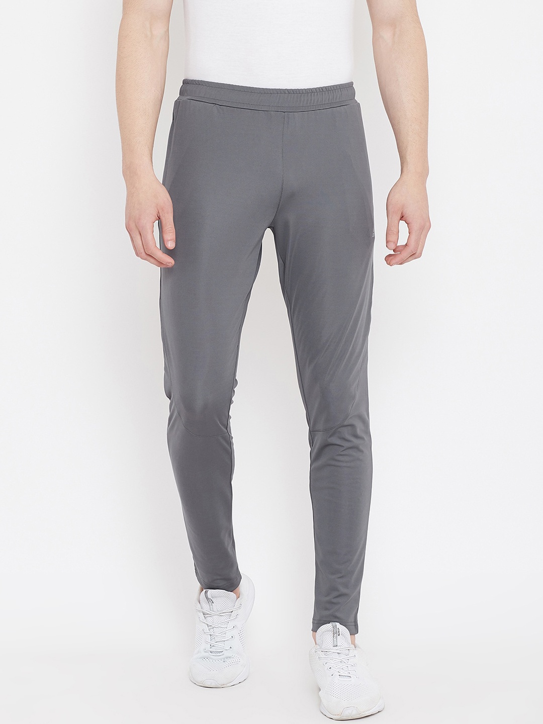 

ATHLISIS Men Grey Solid Slim-Fit Track Pants