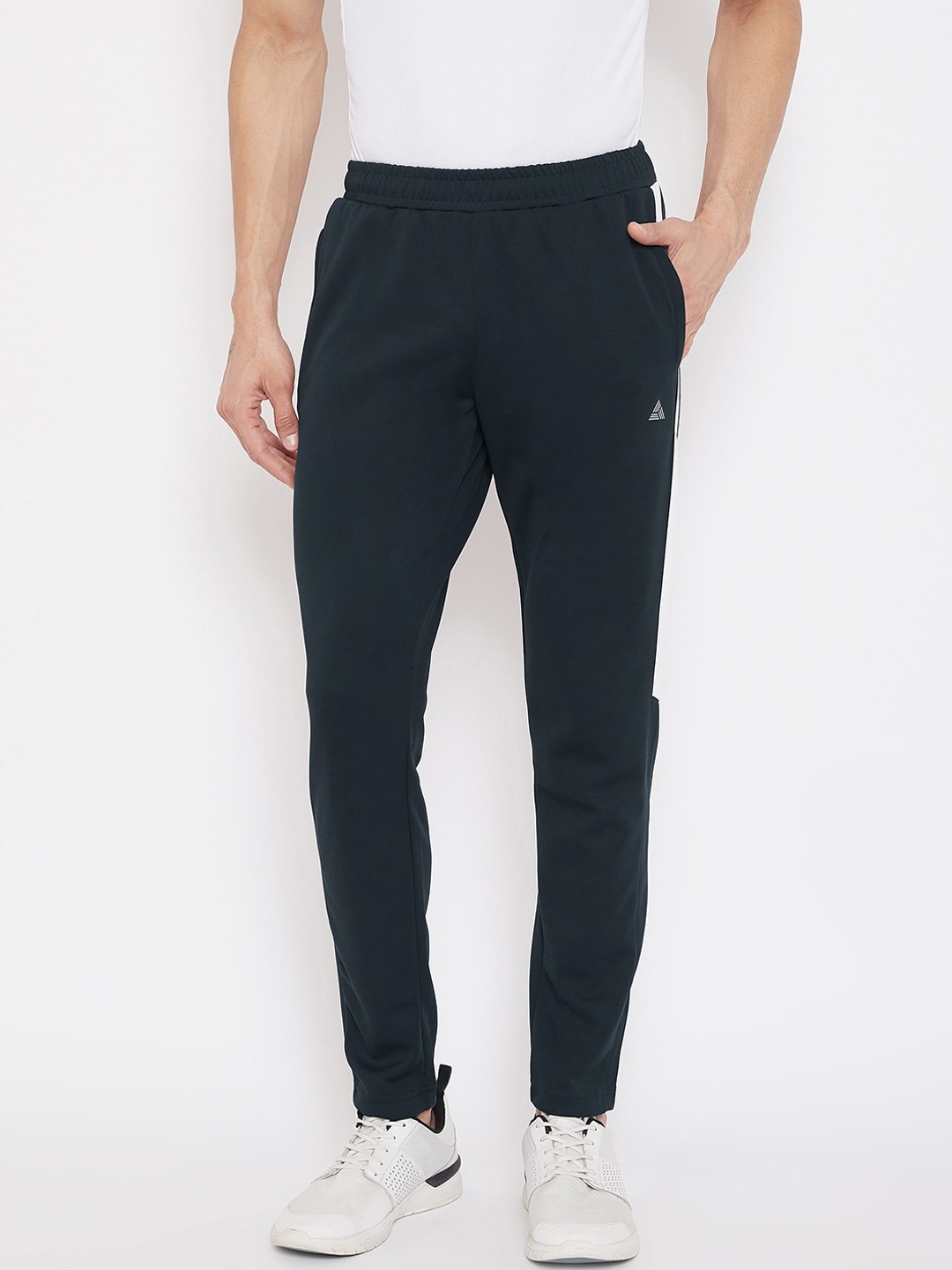 

ATHLISIS Men Navy Blue Solid Slim-Fit Track Pants