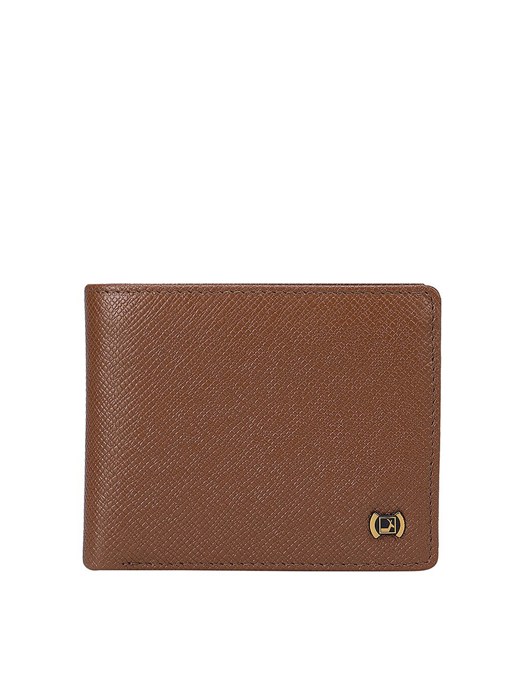 

Da Milano Men Brown Textured Two Fold Wallet