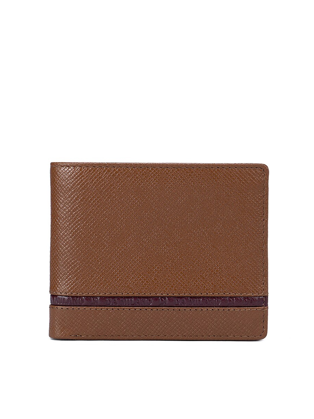 

Da Milano Men Brown Textured Two Fold Wallet