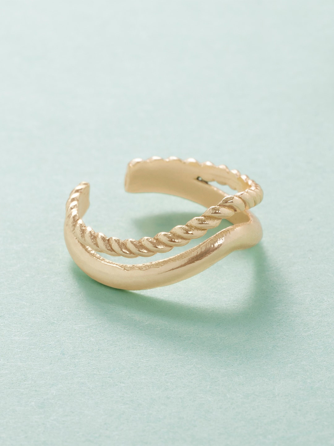 

March by FableStreet Women Gold-Plated Adjustable Finger Ring