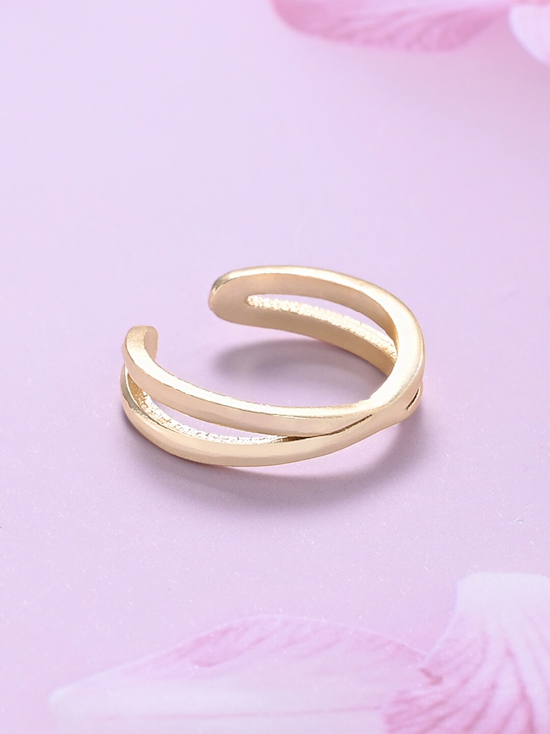 

March by FableStreet Women Gold-Plated Adjustable Finger Ring
