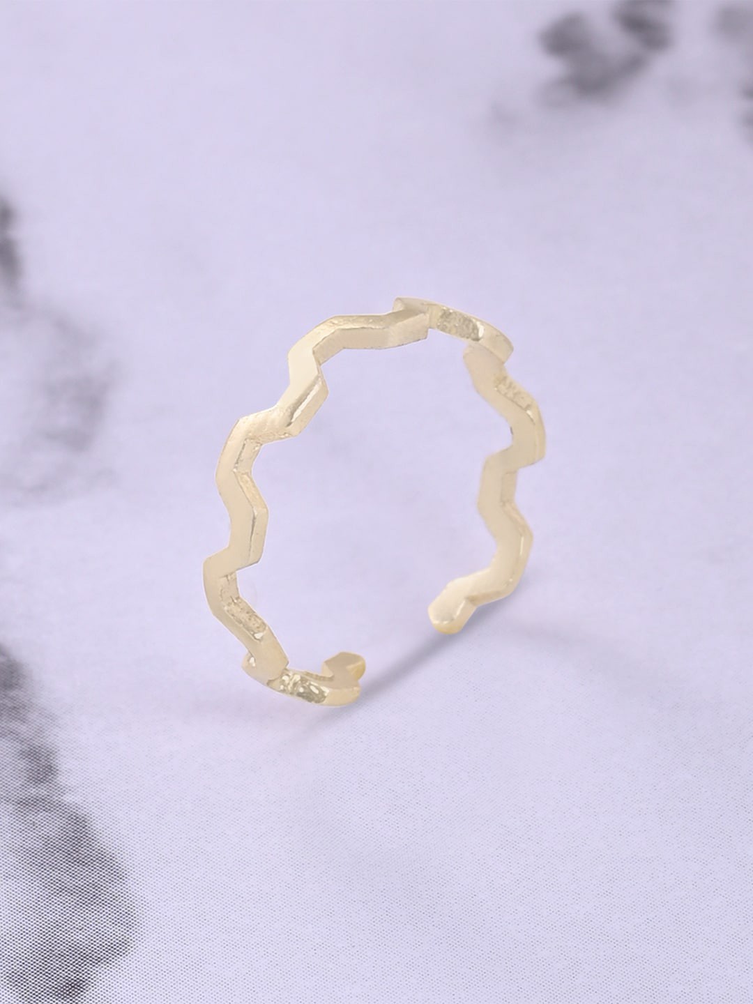 

March by FableStreet Women Gold-Plated Adjustable Finger Ring