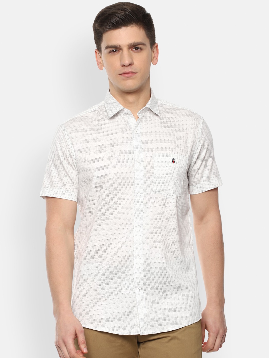 

Louis Philippe Sport Men White Slim Fit Printed Casual Shirt