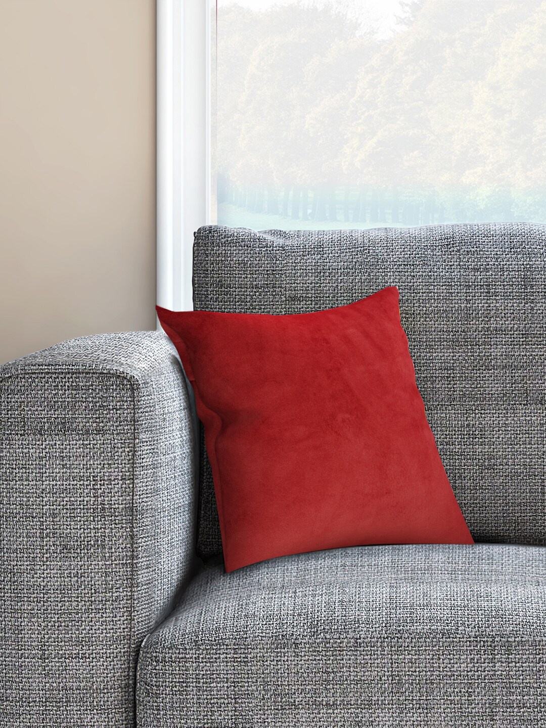 

Living scapes by Pantaloons Red Square Cushion Covers