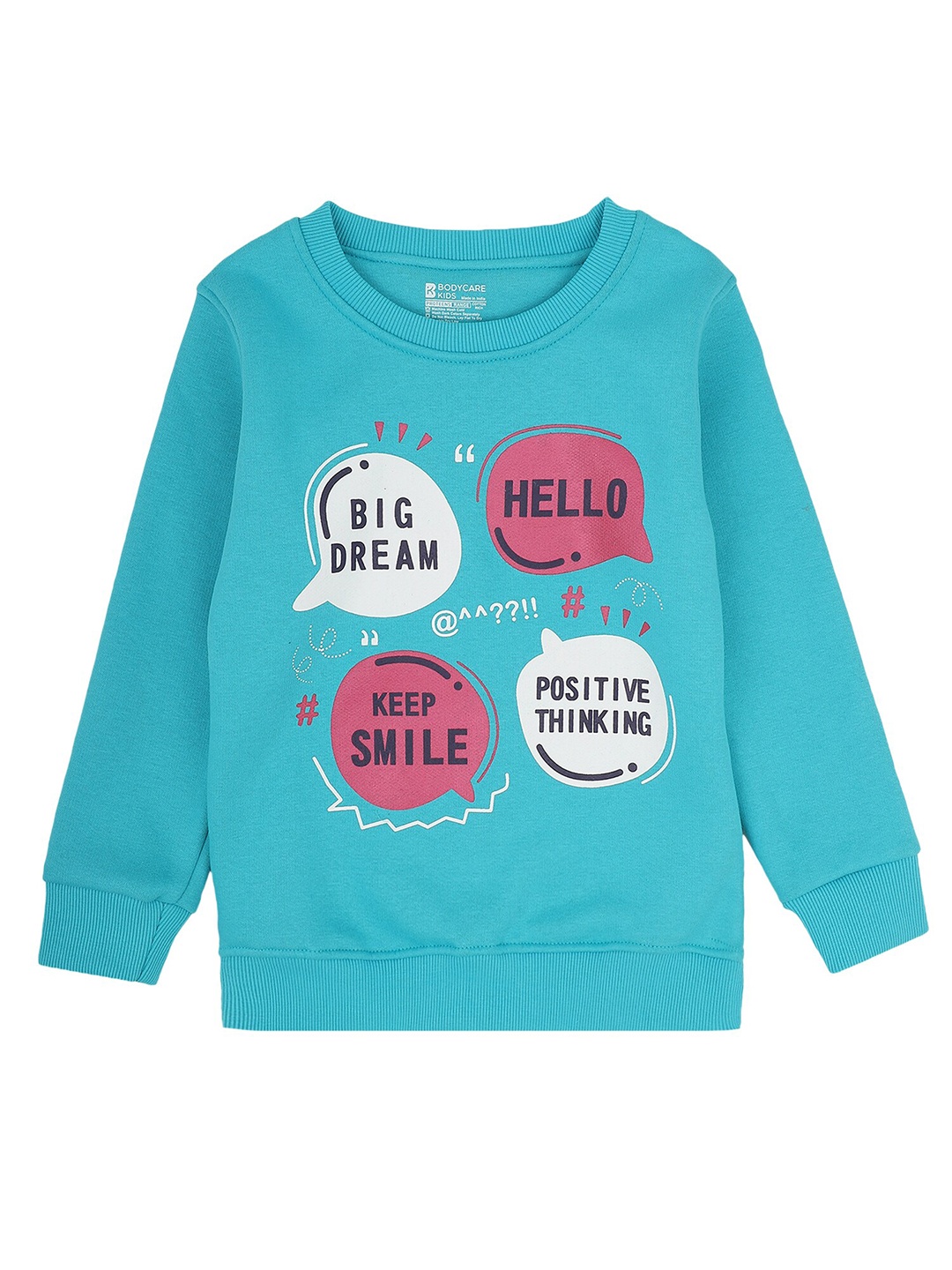 

PROTEENS Girls Turquoise Blue Printed Sweatshirt