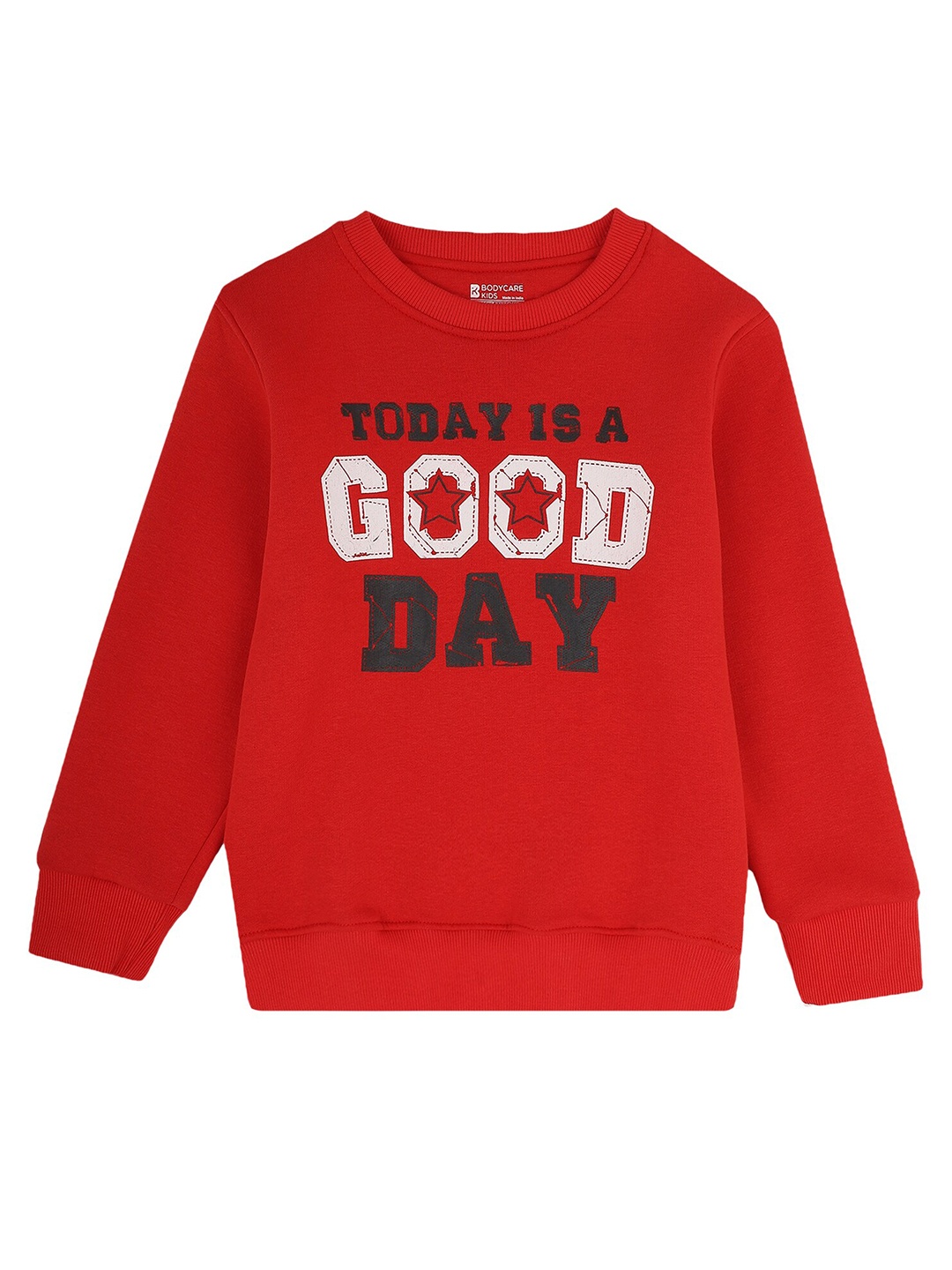 

PROTEENS Boys Red Printed Fleece Sweatshirt