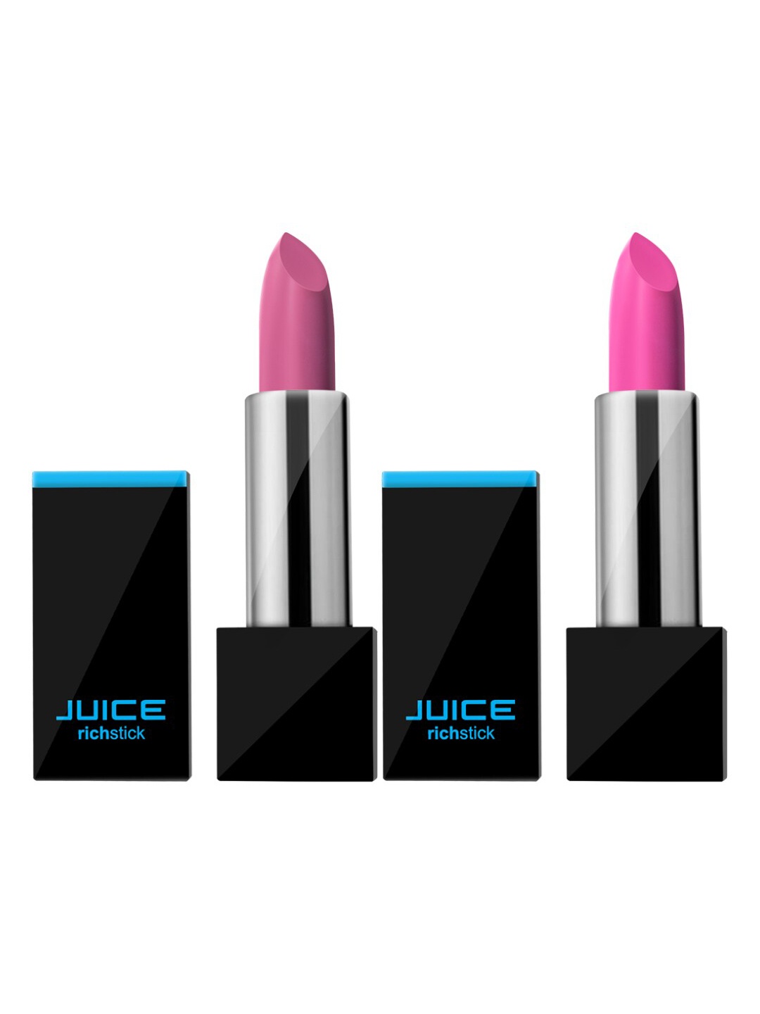 

JUICE Set of 2 Richstick Lipsticks- Candy Floss M-1 & Peach Blossom M-97, Pink
