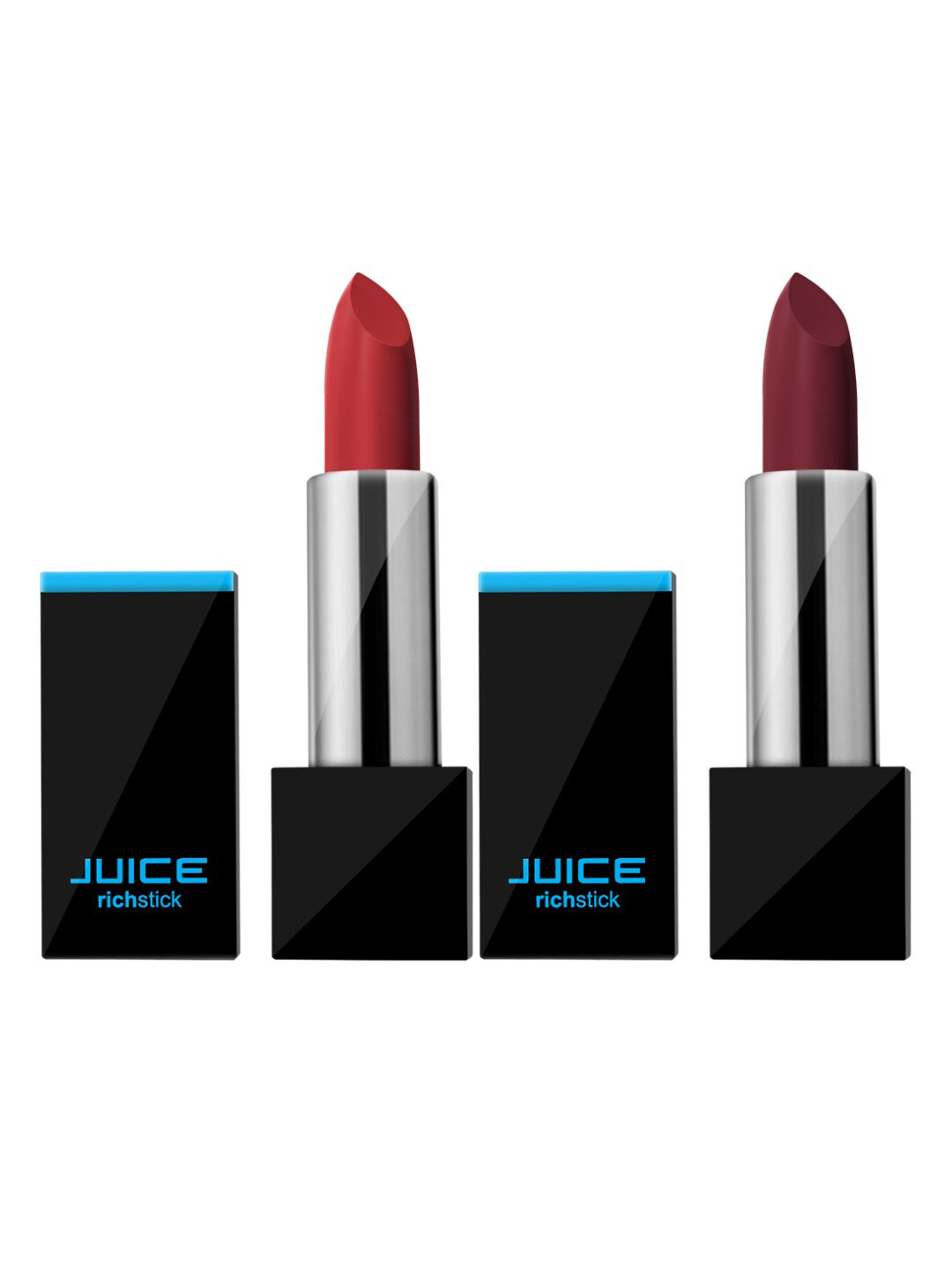 

JUICE Set of 2 Richstick Lipsticks- Big Apple Red M-24 & Tangerine Touch M-63, Orange