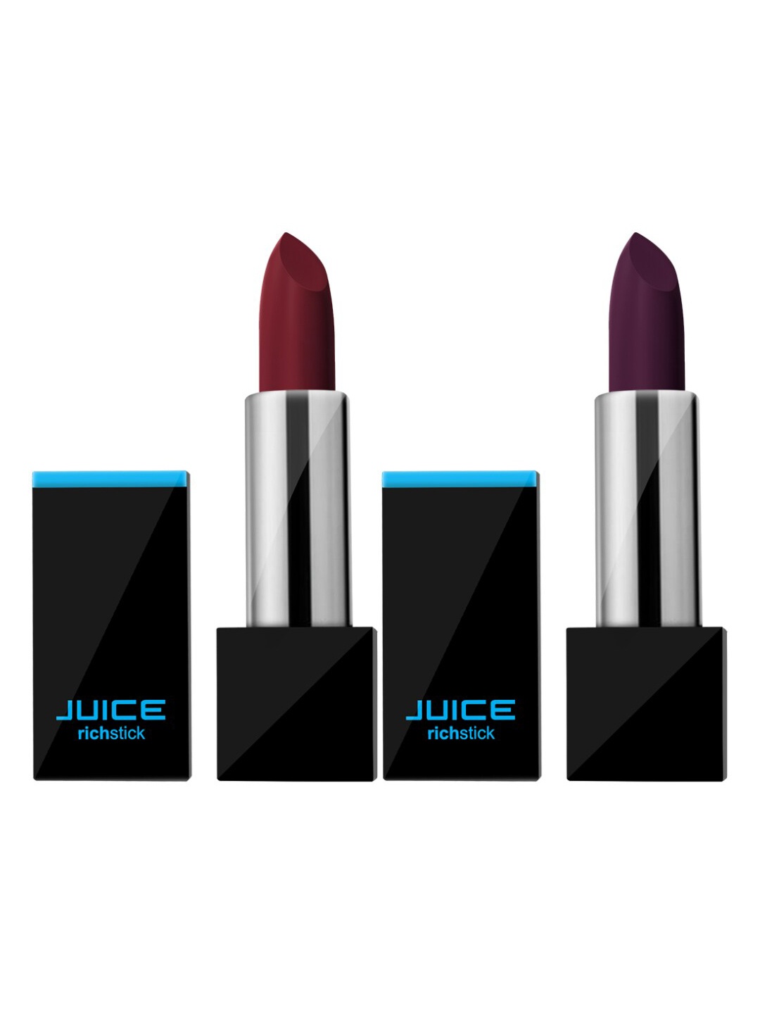 

JUICE Set of 2 Richstick Lipsticks- Moroccan Rose M-23 & Blackened Heart M-44, Maroon