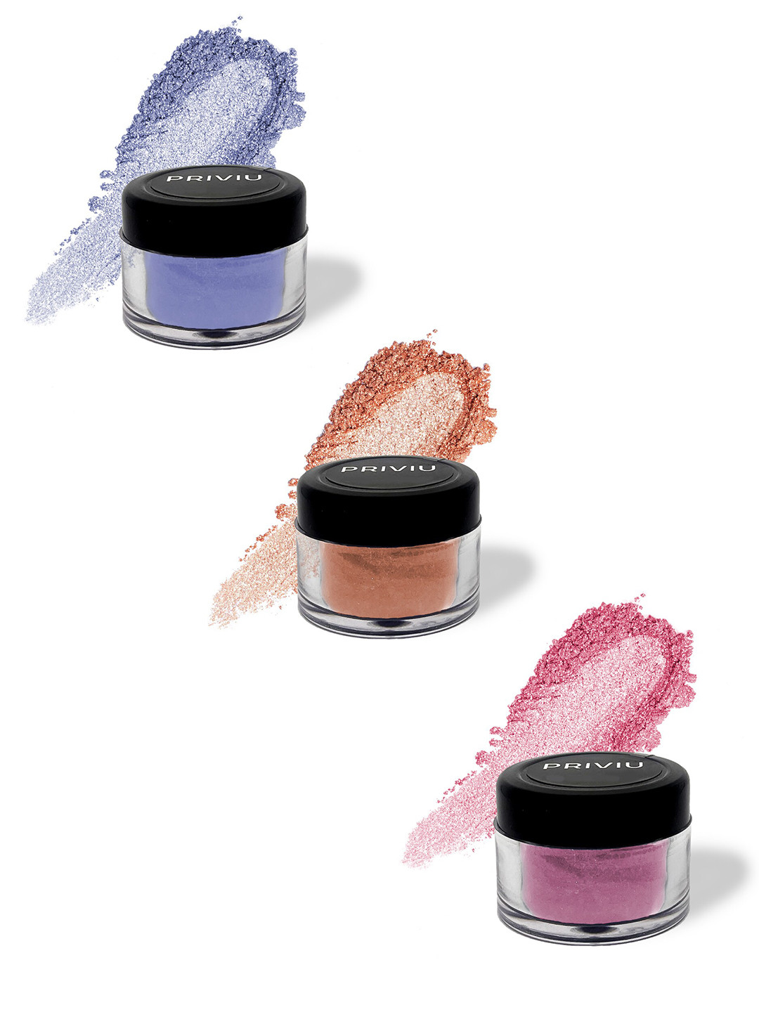 

PRIVIU Set of 3 Power Shimmer Highlighters - Mauve 03 - Bronze 04 & Moonlight 05