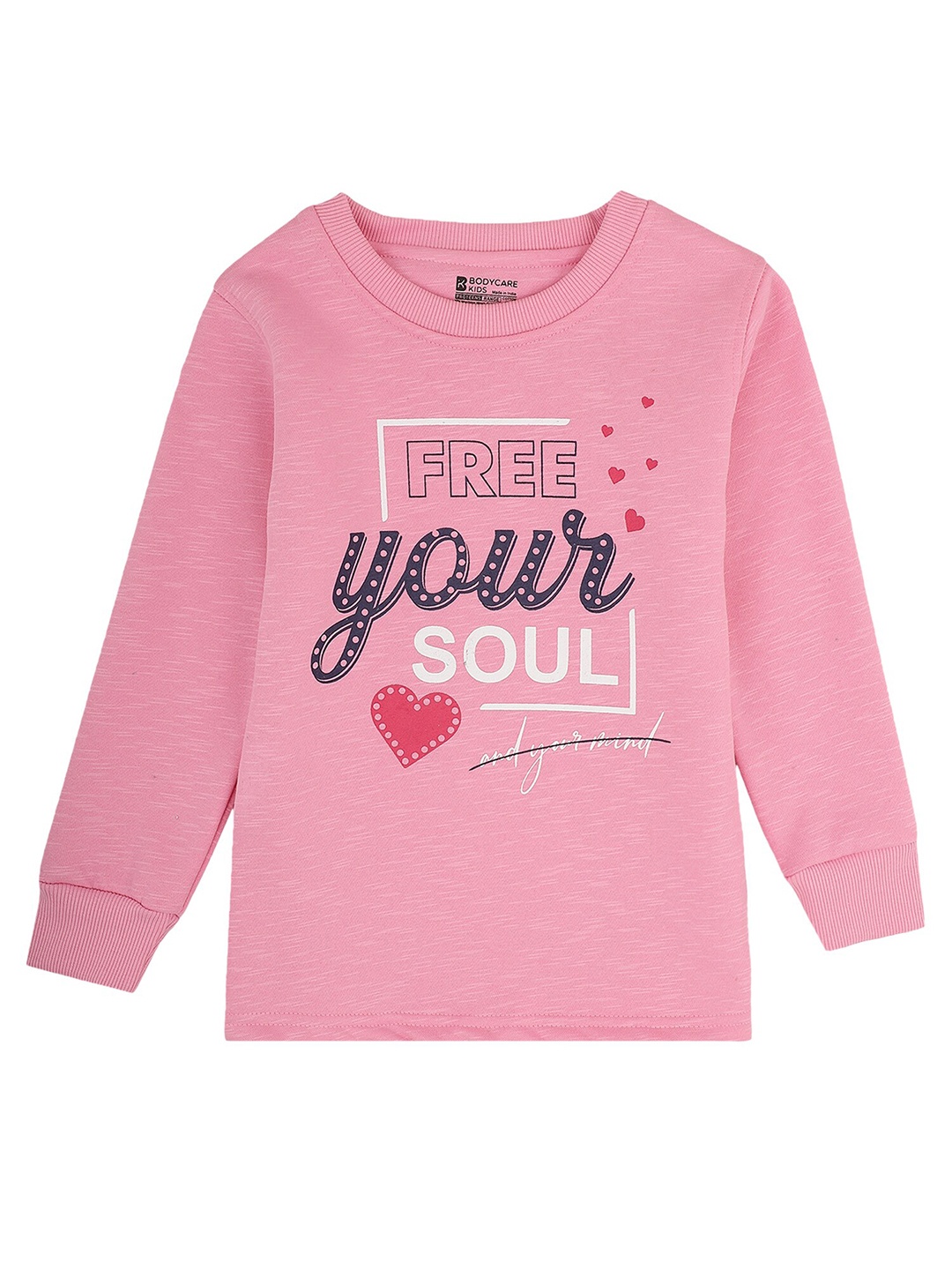 

PROTEENS Girls Pink Typography Printed T-shirt