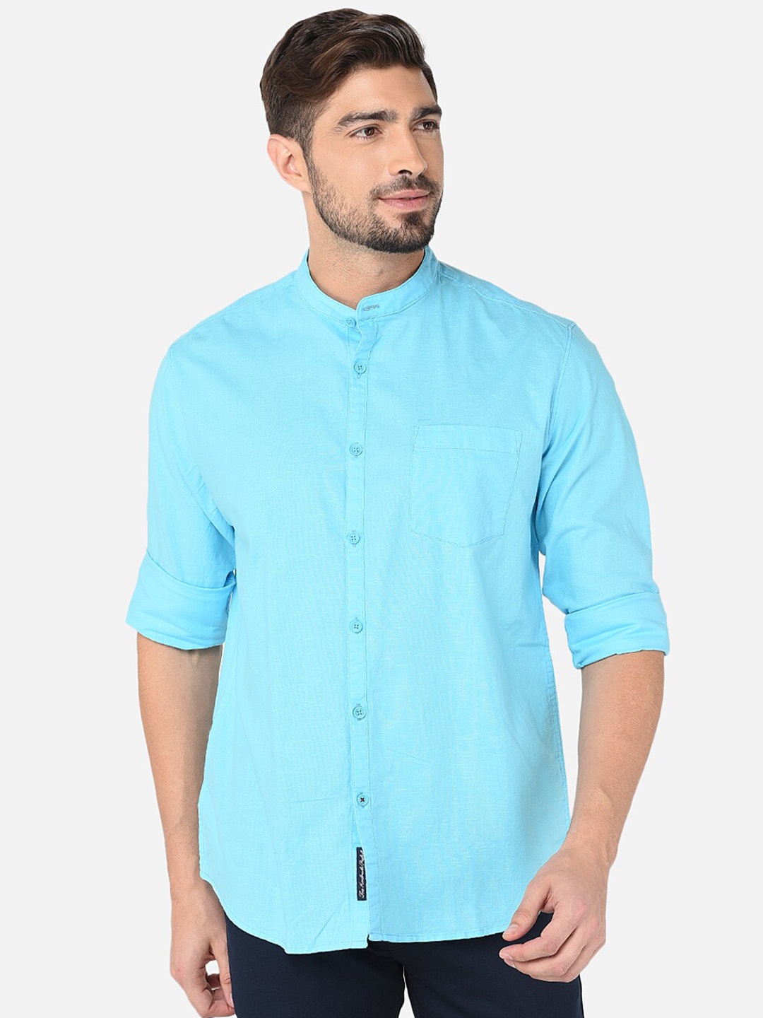

Oxemberg Men Blue Classic Slim Fit Casual Shirt