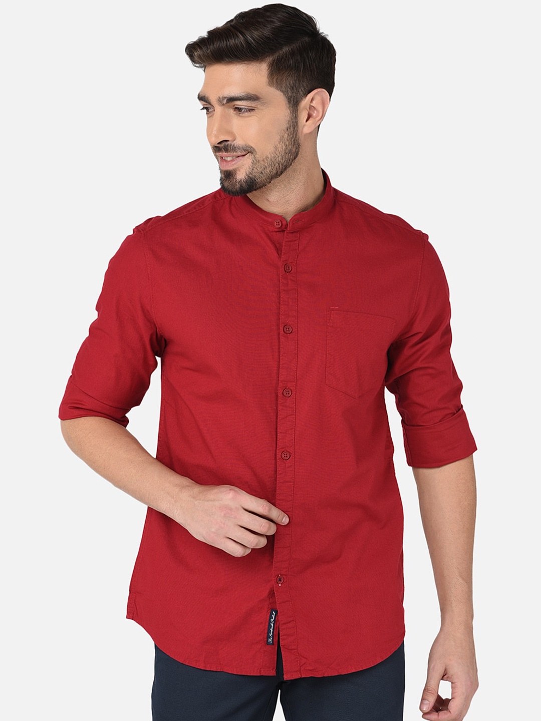 

Oxemberg Men Maroon Classic Slim Fit Casual Shirt