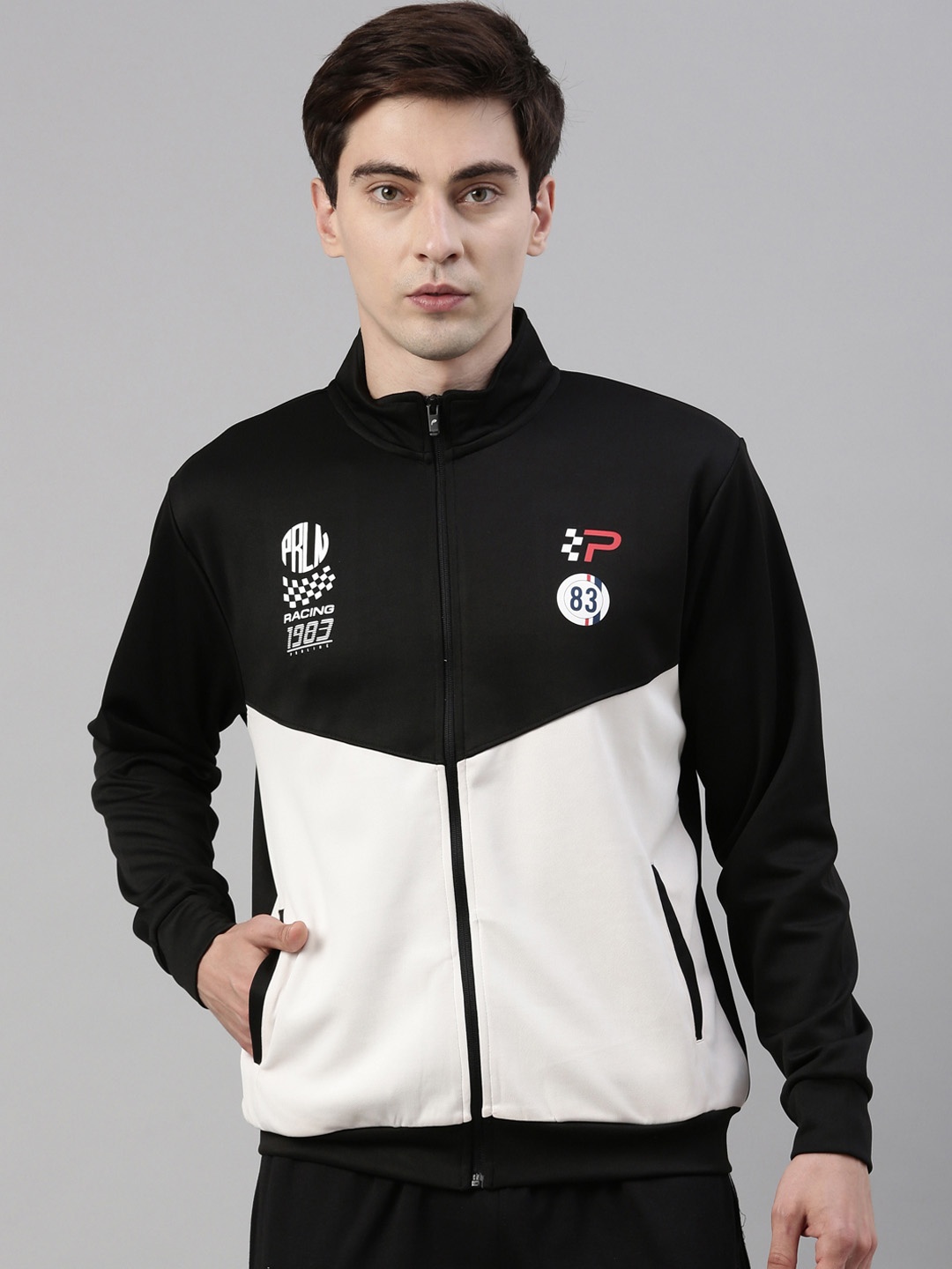 

Proline Men Black Colourblocked Sweatshirt