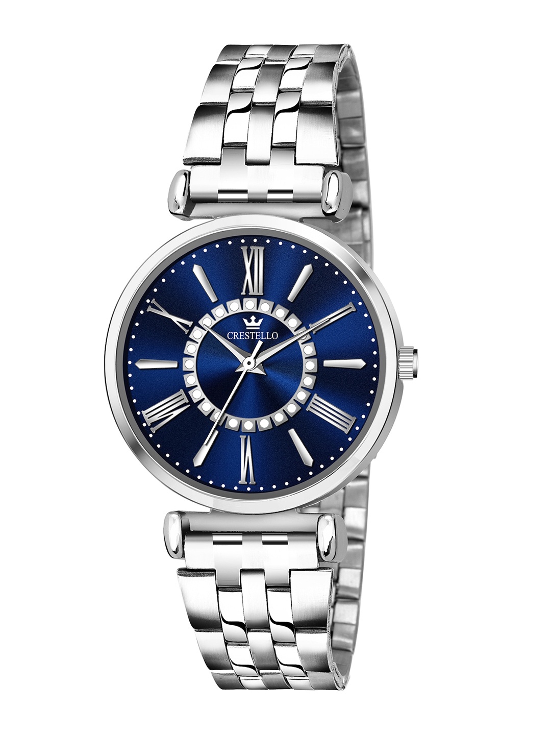 

CRESTELLO Women Blue Stainless Steel Bracelet Style Straps Analogue Watch
