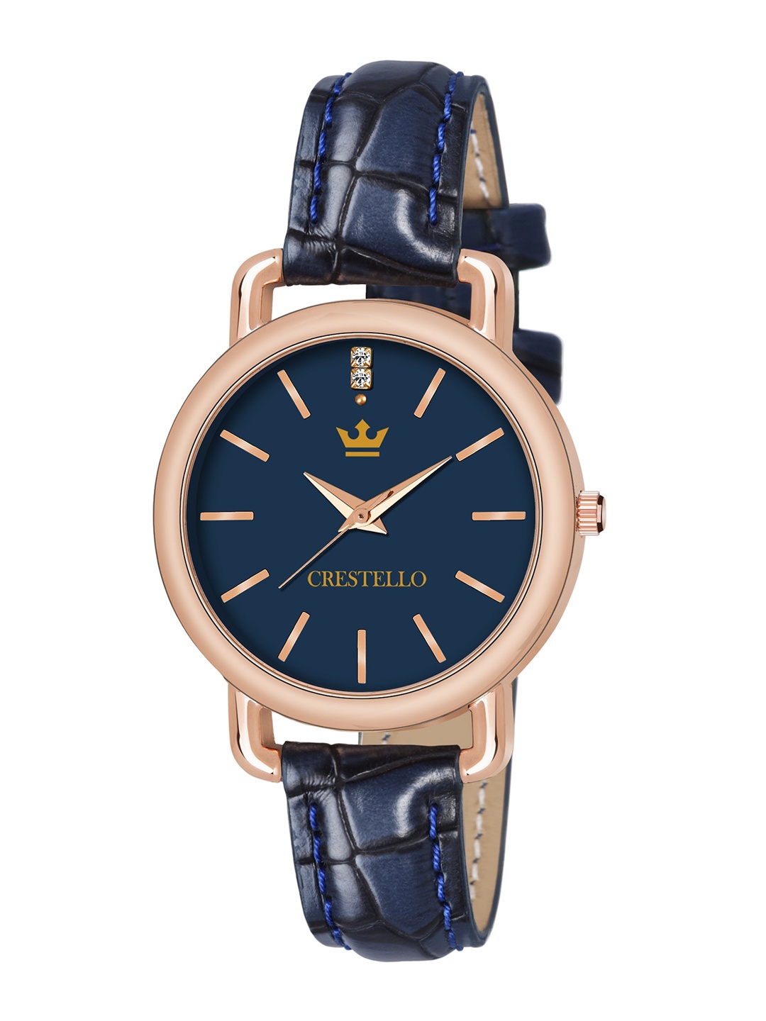 

CRESTELLO Women Blue Brass Dial & Blue Straps Analogue Watch CR-L107-BLUE